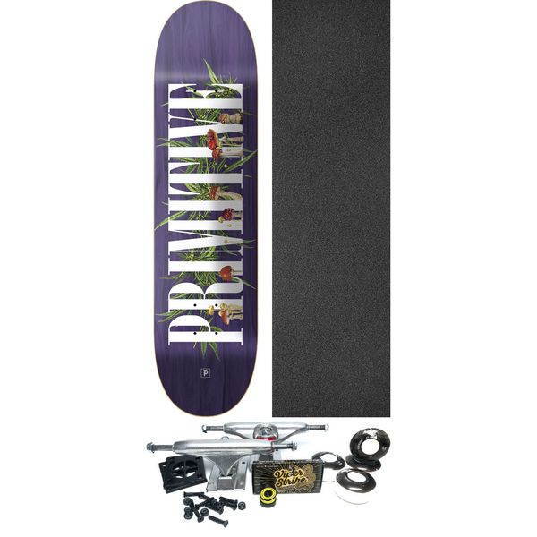 Primitive Skateboarding Selection Purple Skateboard Deck - 8.38" x 31.875" - Complete Skateboard Bundle